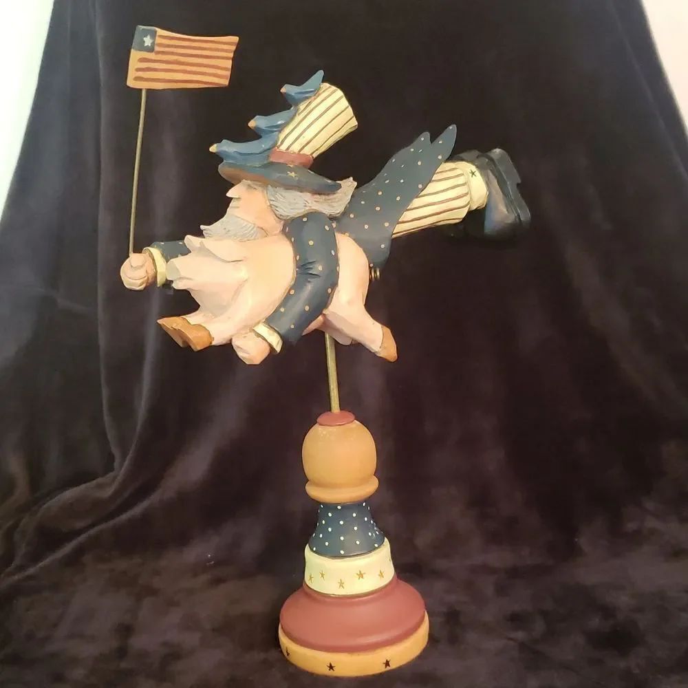 Vintage 1998 Williraye Studio Uncle Sam w/ Flying Pig WW1307 - Original Box